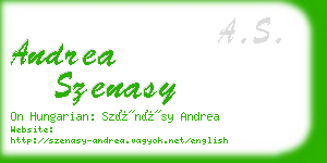 andrea szenasy business card